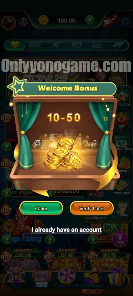 Sign-Up Bonus | Only Yono Game